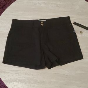 Shine K Black linen shorts Size L NWT